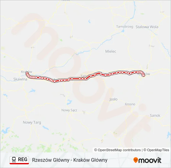REG Train Line Map