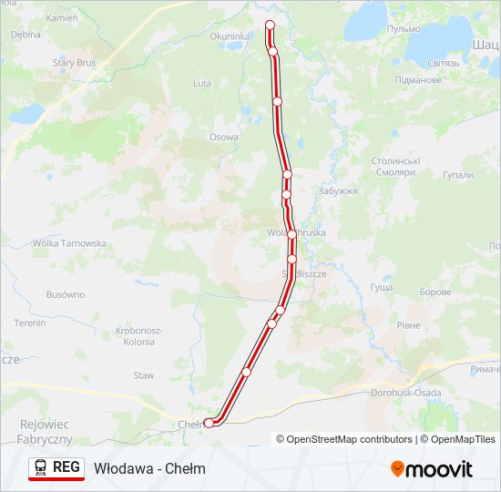 REG train Line Map