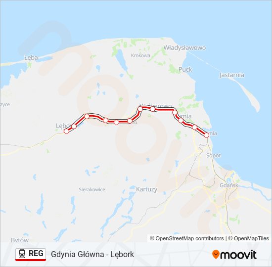 REG train Line Map