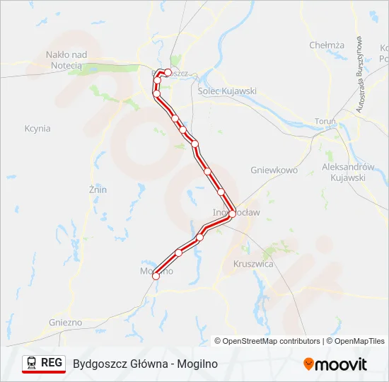 REG Train Line Map