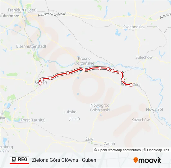 REG Train Line Map