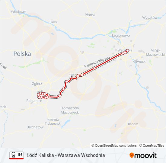 IR train Line Map