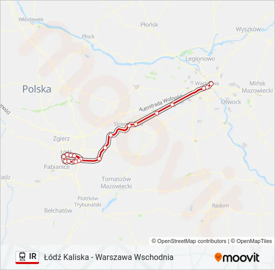 IR Train Line Map