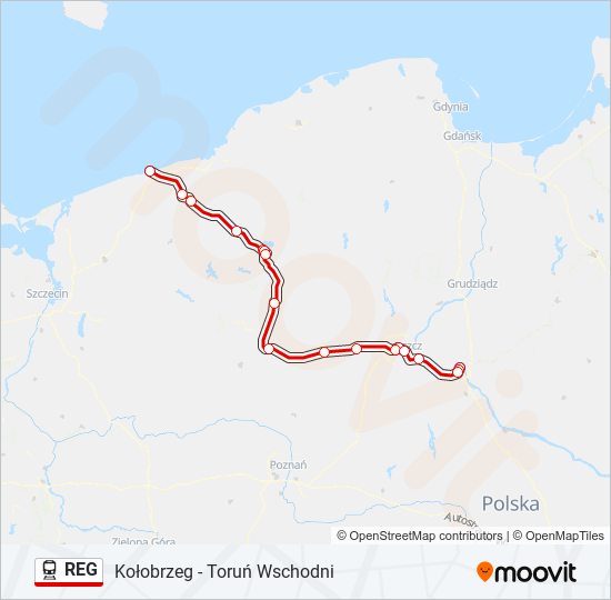 REG train Line Map