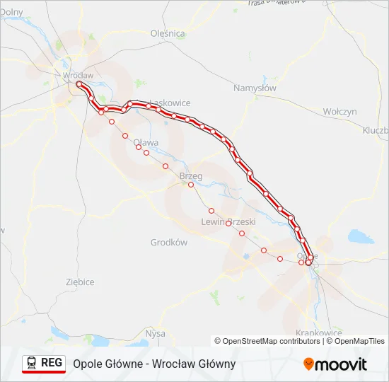 REG Train Line Map