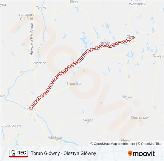 REG train Line Map