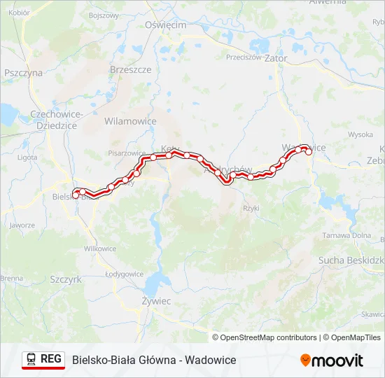 REG Train Line Map