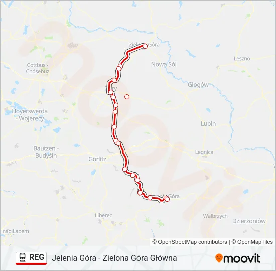 REG Train Line Map