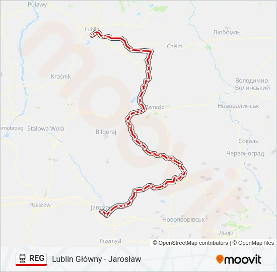 REG Train Line Map