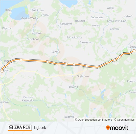 ZKA REG bus Line Map