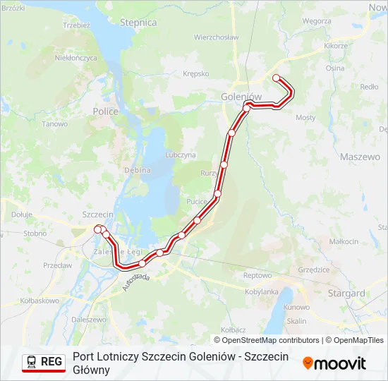 REG Train Line Map