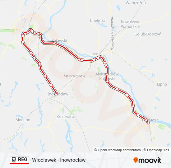 REG Train Line Map