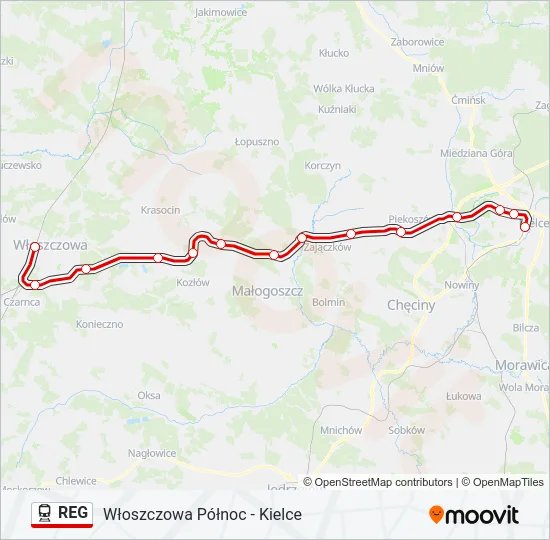 REG Train Line Map