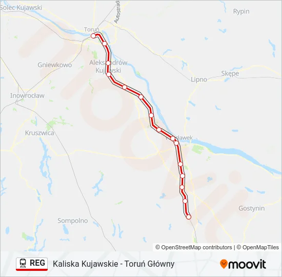 REG Train Line Map
