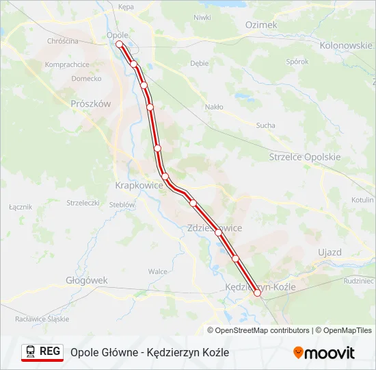 REG Train Line Map