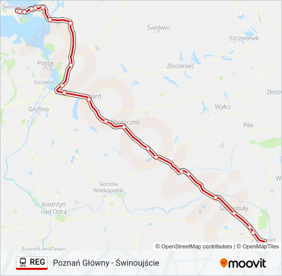 REG Train Line Map