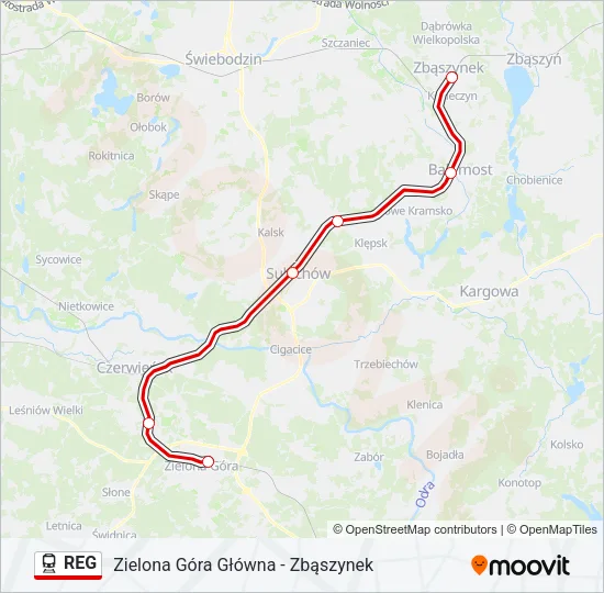 REG Train Line Map