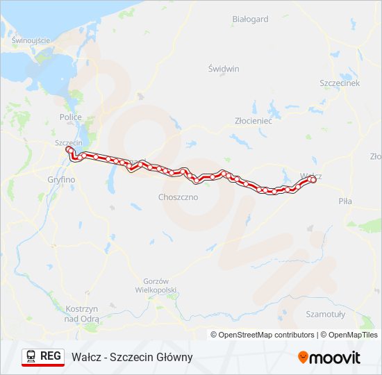 REG train Line Map