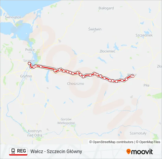 REG Train Line Map