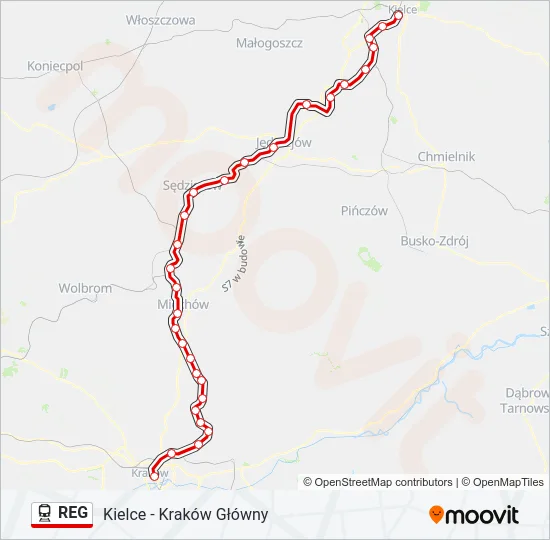 REG Train Line Map