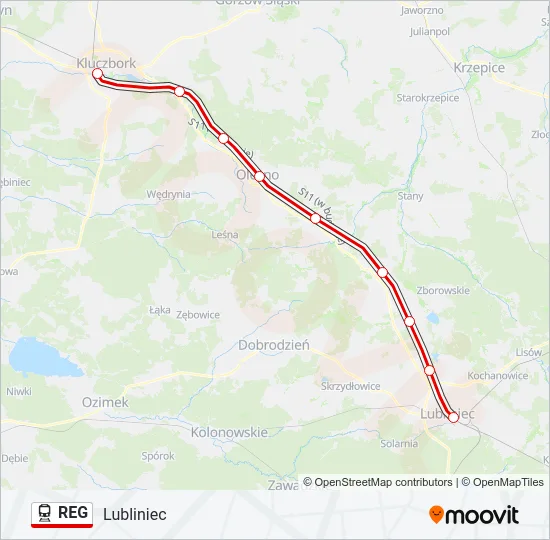 REG Train Line Map