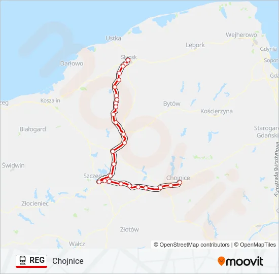 REG Train Line Map