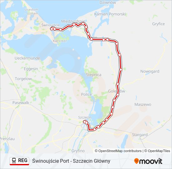 REG train Line Map