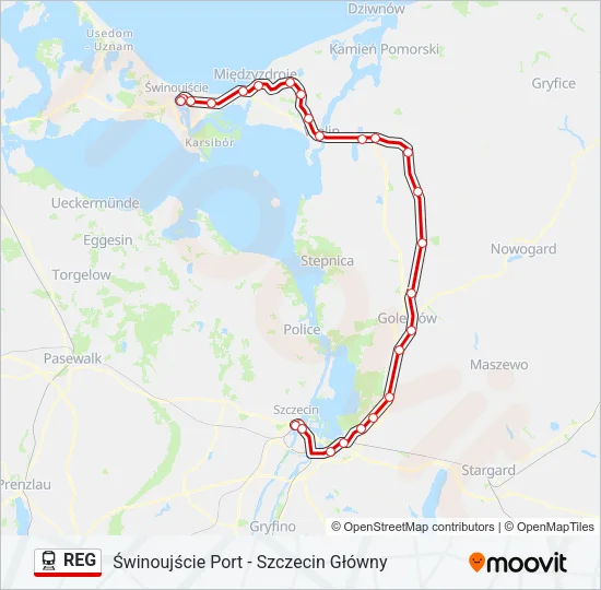 REG Train Line Map