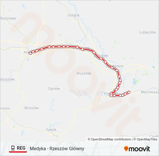 REG Train Line Map