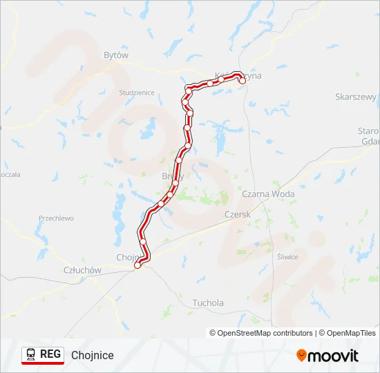REG Train Line Map