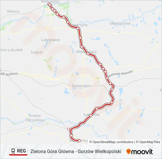 REG Train Line Map