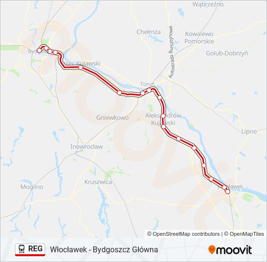 REG train Line Map