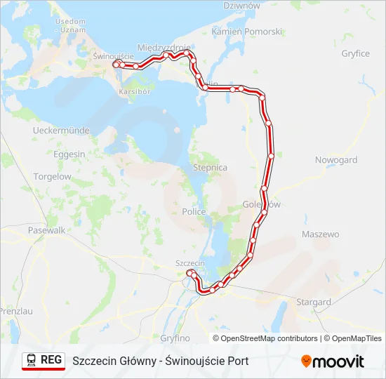 REG Train Line Map