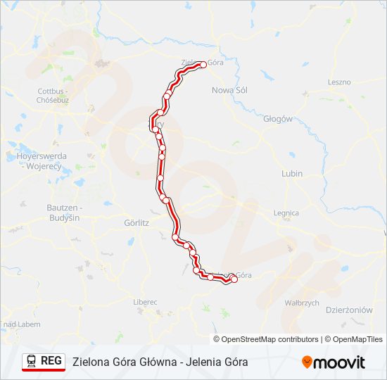 REG train Line Map