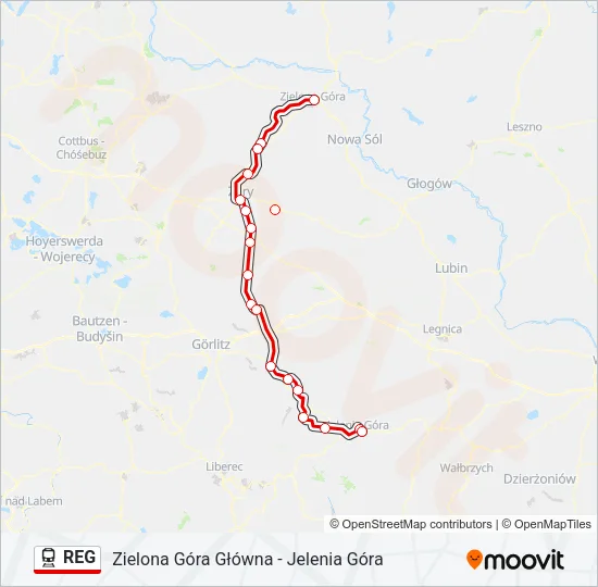 REG Train Line Map
