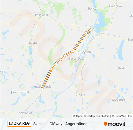 Автобус ZKA REG: карта маршрута