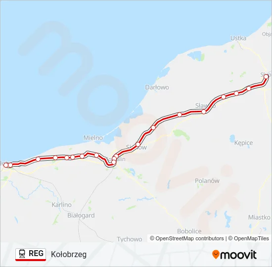 REG Train Line Map