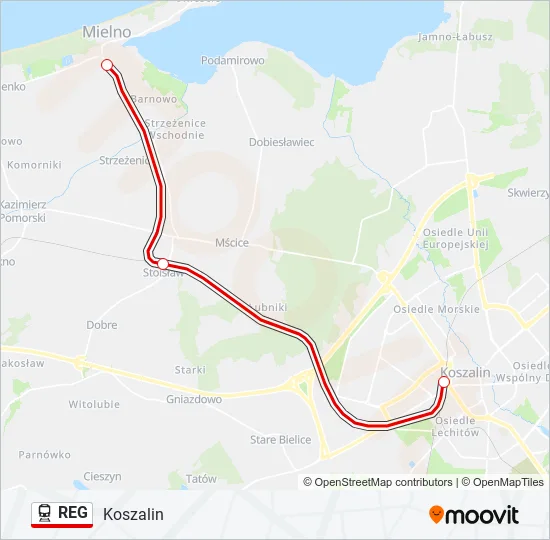 REG Train Line Map