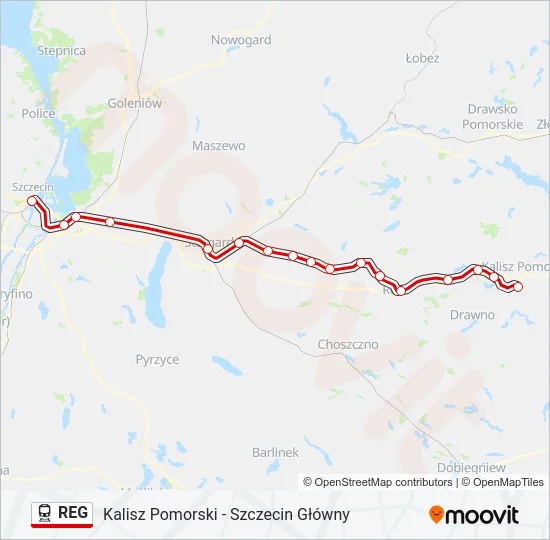 REG Train Line Map