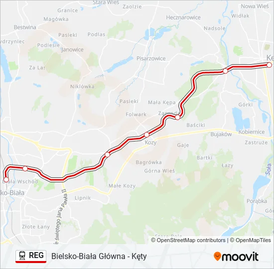 REG Train Line Map