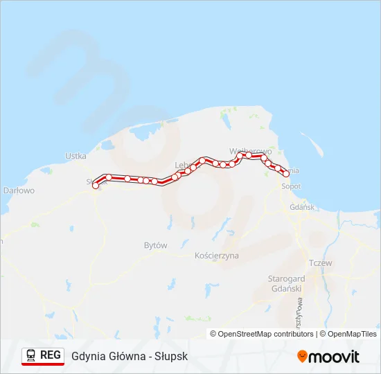 REG Train Line Map