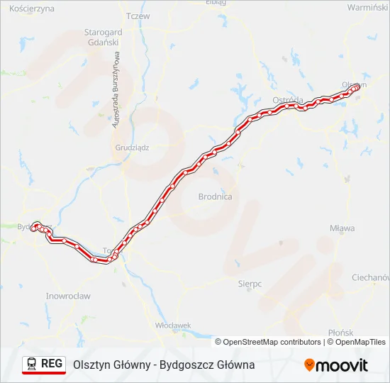 REG Train Line Map