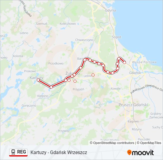 REG train Line Map