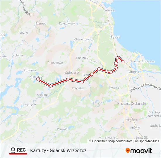 REG Train Line Map