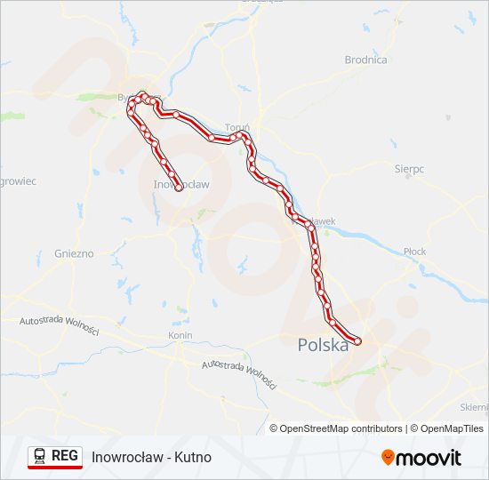 REG train Line Map