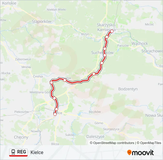 REG Train Line Map