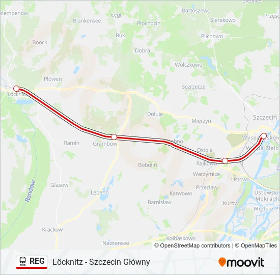 REG Train Line Map