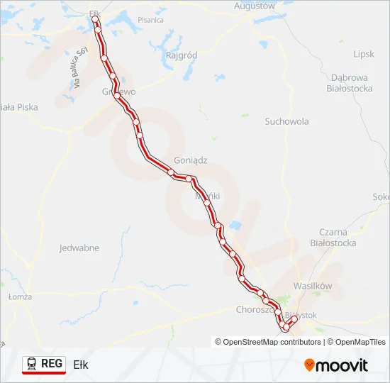 REG Train Line Map