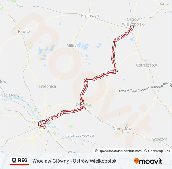 REG train Line Map