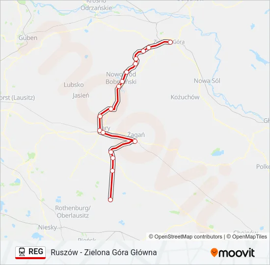 REG Train Line Map